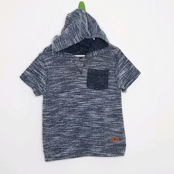 7 For All Mankind Mottled Hoodie Shirt 5 - Picture 1 of 7